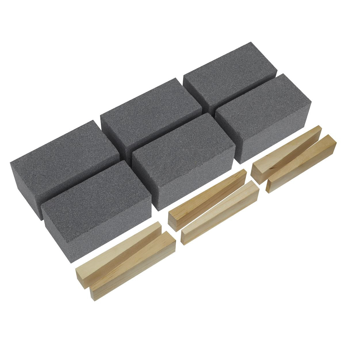 Sealey FGB60 Floor Grinding Block 50 x 50 x 100mm 60Grit - Pack of 6 Sealey