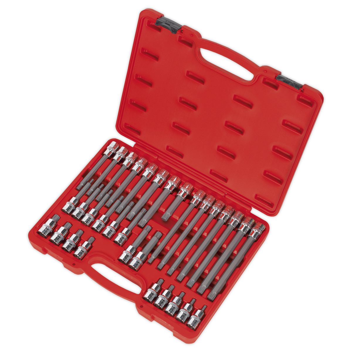 Sealey AK2198 Ribe Socket Bit Set 32pc 1/2"Sq Drive Sealey