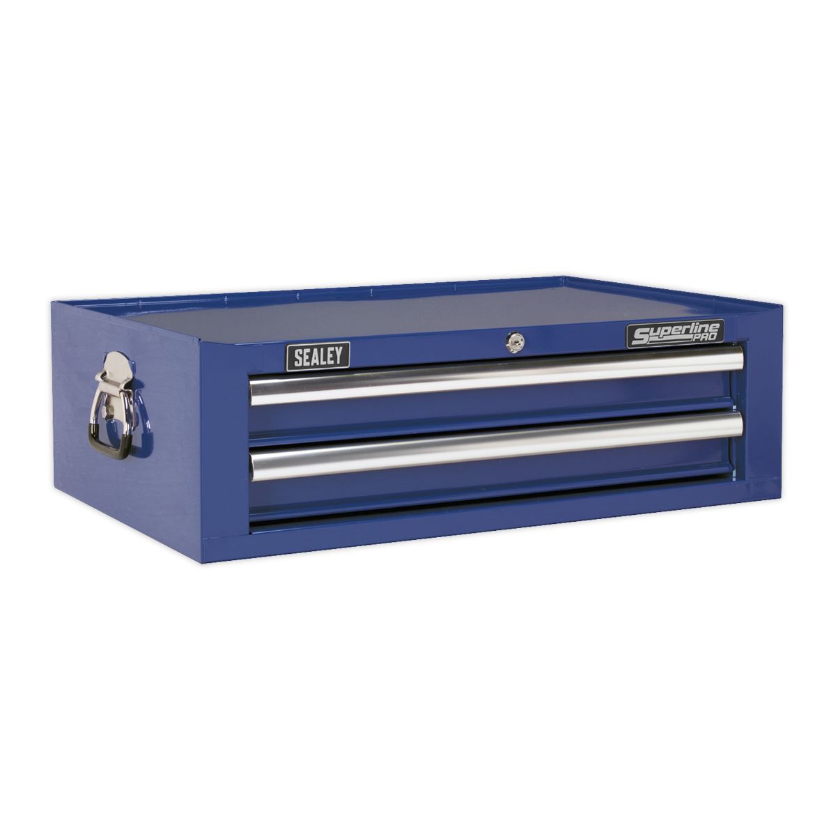 Sealey APSTACKTC Topchest Mid-Box Tool Chest & Rollcab Combination 14 Drawer with Ball-Bearing Slides - Blue Sealey