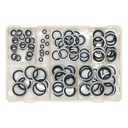 Sealey AB011DS Bonded Seal (Dowty Seal) Assortment 84pc - BSP Sealey