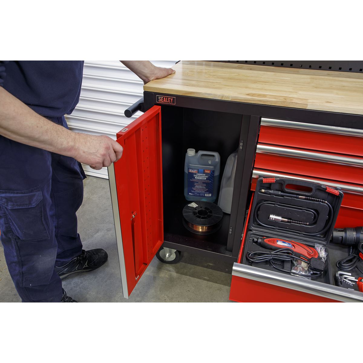 Sealey AP6310 Mobile Workstation 10 Drawer with Backboard Sealey