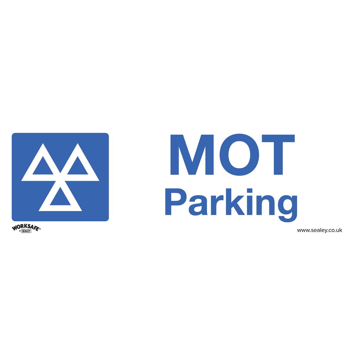 Sealey SS49P1 Warning Safety Sign - MOT Parking - Rigid Plastic Sealey