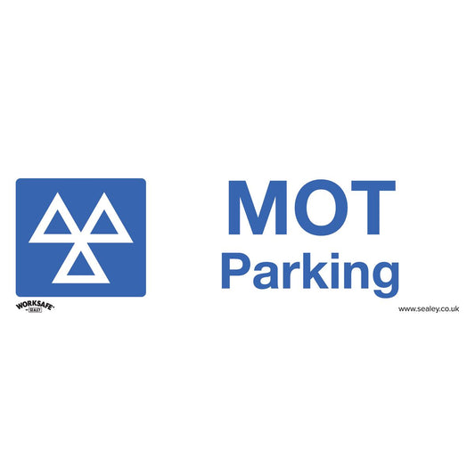 Sealey SS49P1 Warning Safety Sign - MOT Parking - Rigid Plastic Sealey