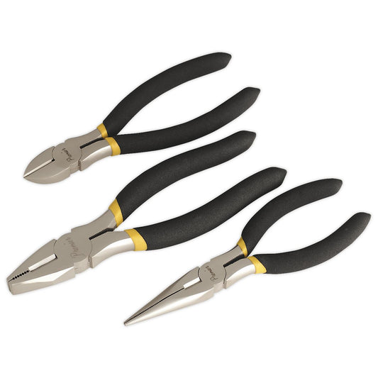 Sealey AK9333 Pliers Set 3pc Ni-Fe Finish Sealey
