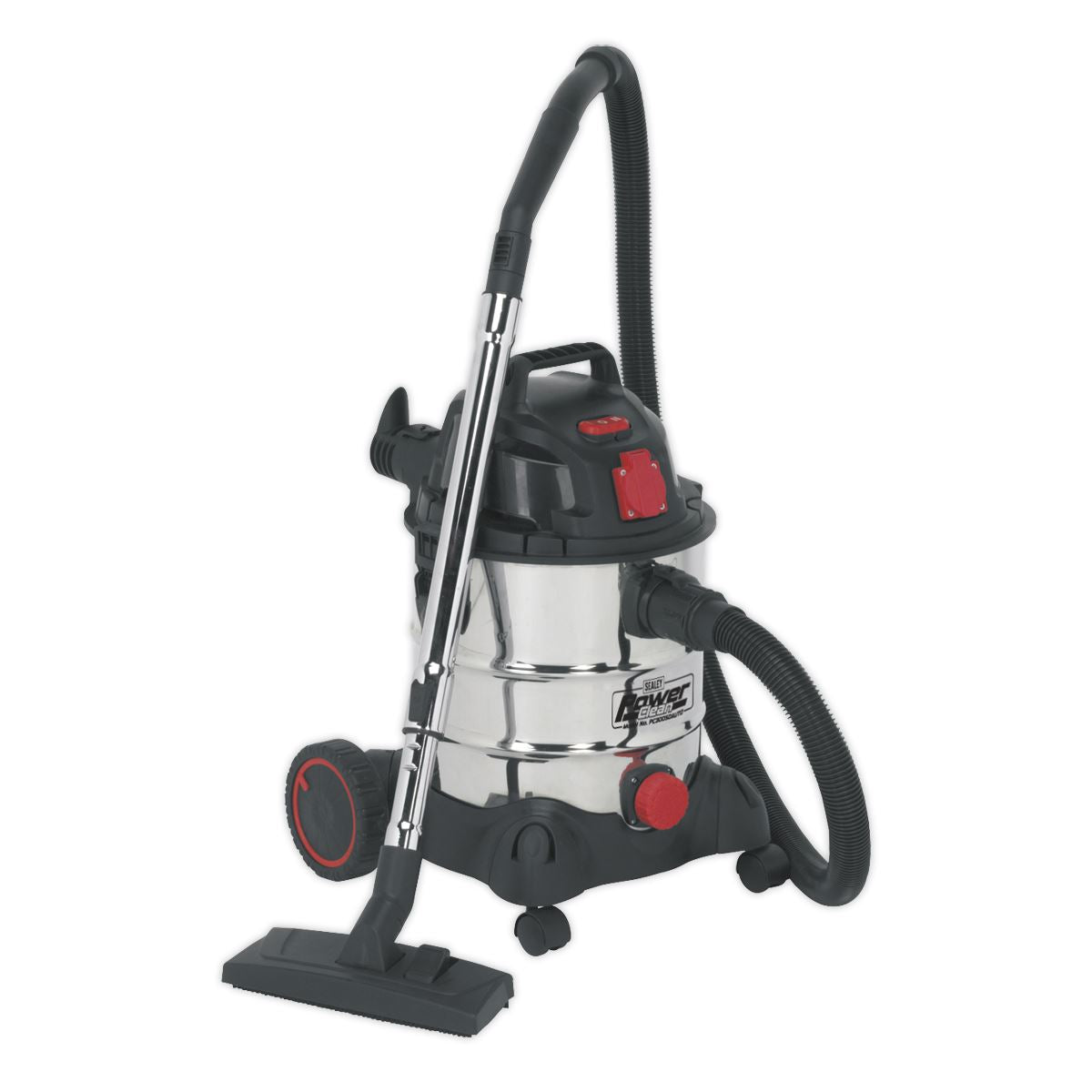Sealey PC200SDAUTO Vacuum Cleaner Industrial 20L 1400W/230V Stainless Drum Auto Start Sealey