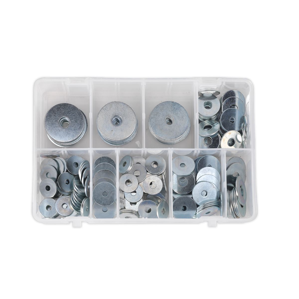 Sealey AB059RW Repair Washer Assortment 240pc M5-M10 Metric Zinc Plated Sealey