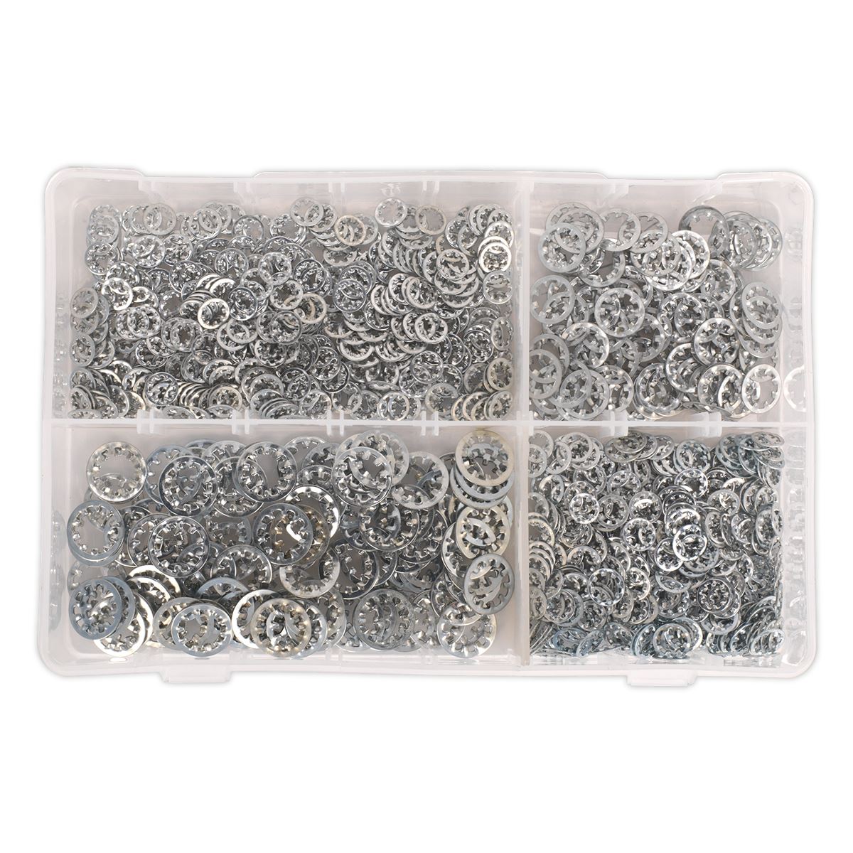 Sealey AB057LW Lock Washer Assortment 1000pc Serrated Internal M5-M10 Metric Sealey