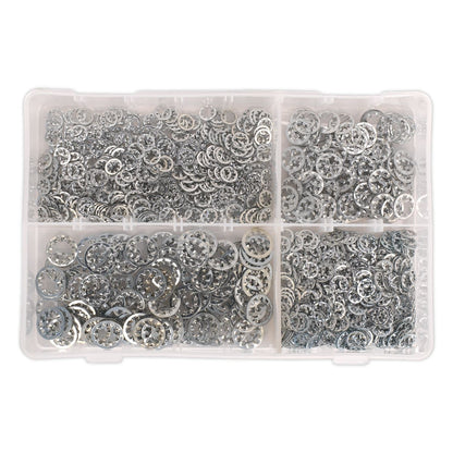 Sealey AB057LW Lock Washer Assortment 1000pc Serrated Internal M5-M10 Metric Sealey