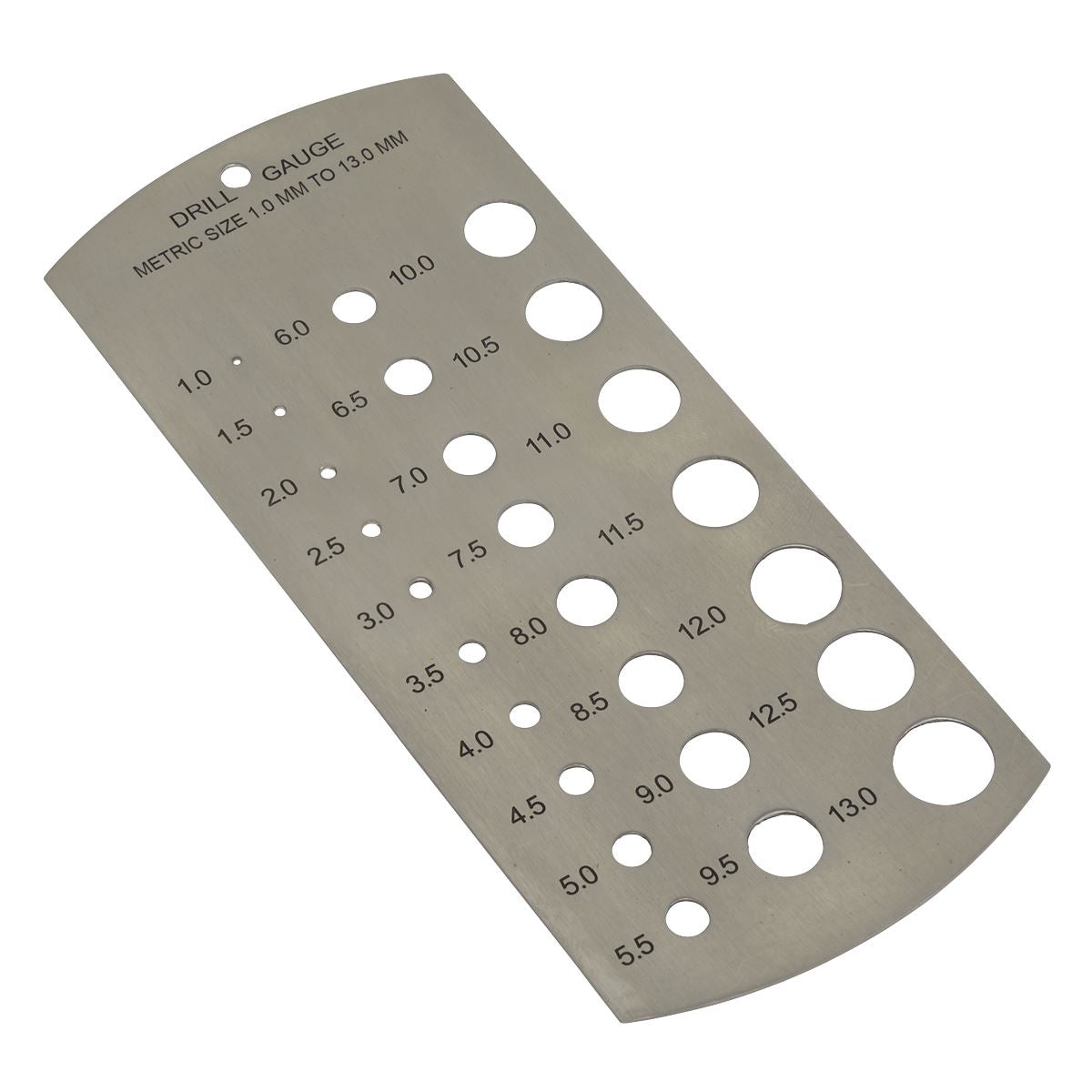 Sealey DGM1 Drill Gauge Metric Ø1-13mm Sealey