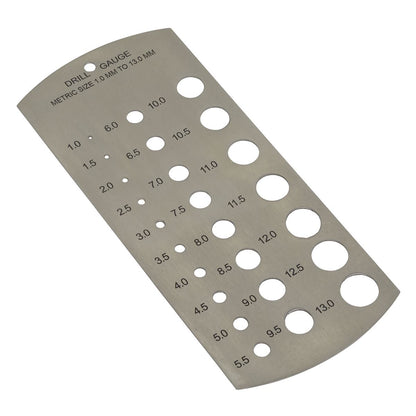 Sealey DGM1 Drill Gauge Metric Ø1-13mm Sealey