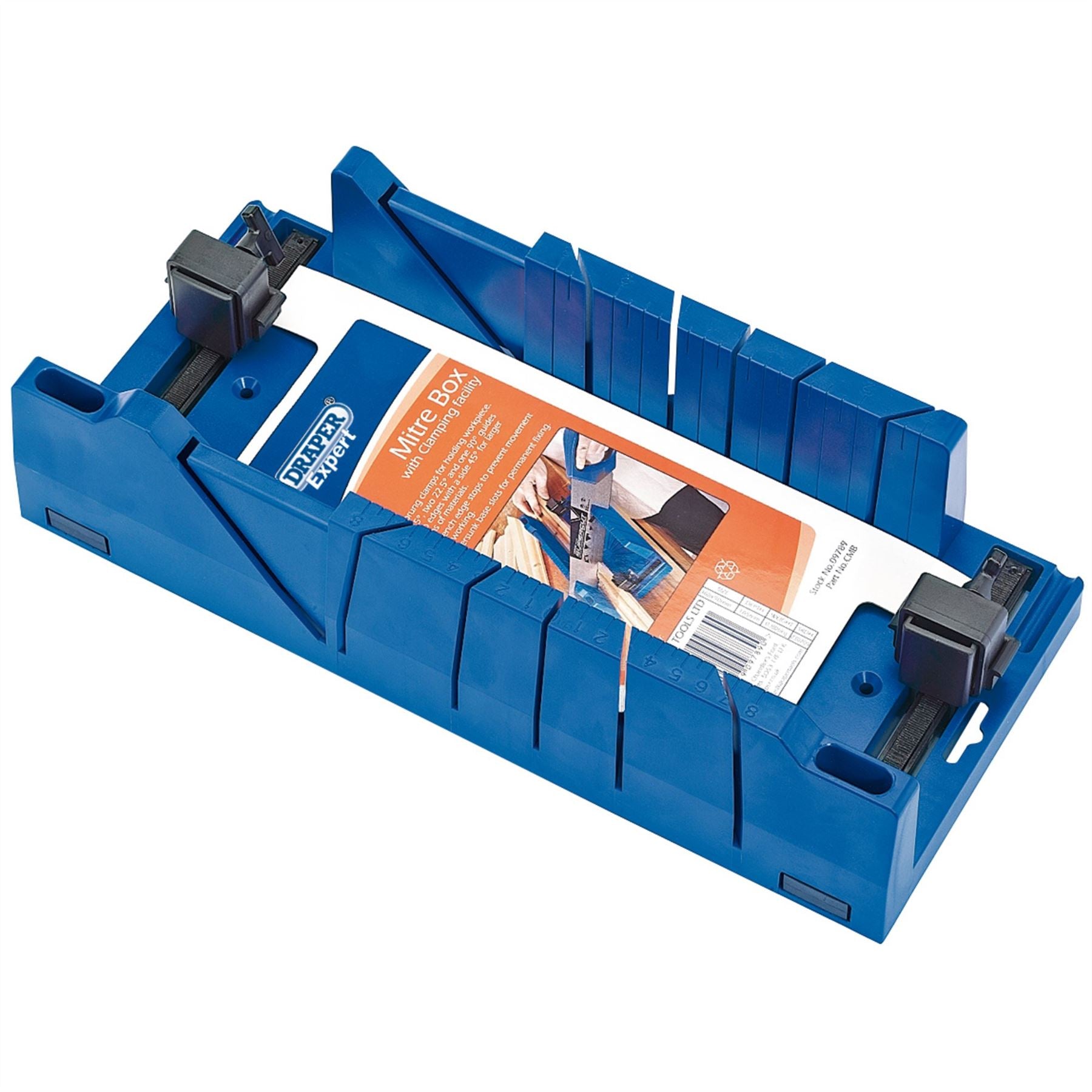 Draper 09789 Mitre Box with Clamping Facility 367 x 116 x 70mm Draper