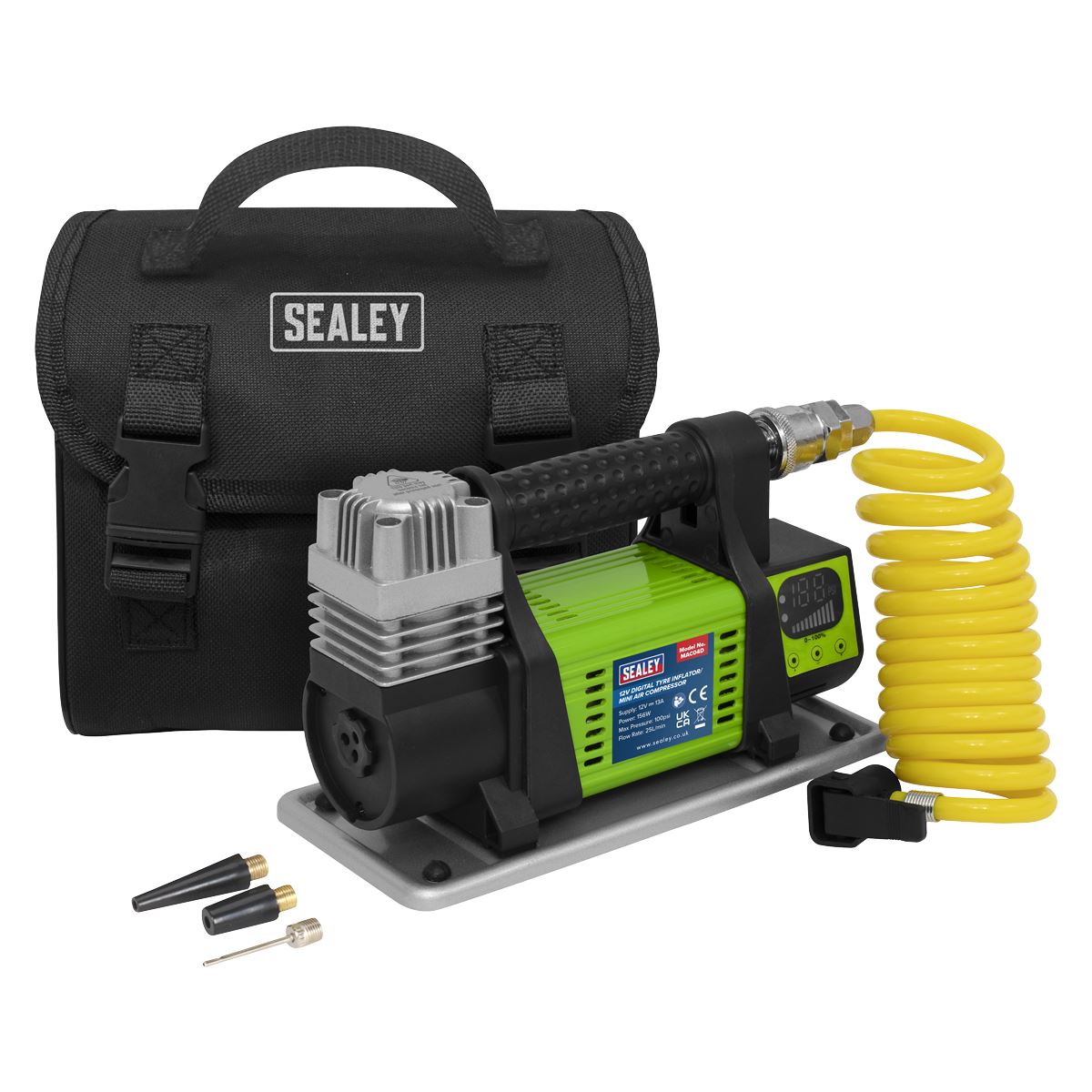 Sealey MAC04D Digital Tyre Inflator/Mini Air Compressor 12V Sealey