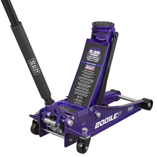 Sealey 2001LEP Low Profile Rocket Lift Trolley Jack 2.25 Tonne - Purple Sealey