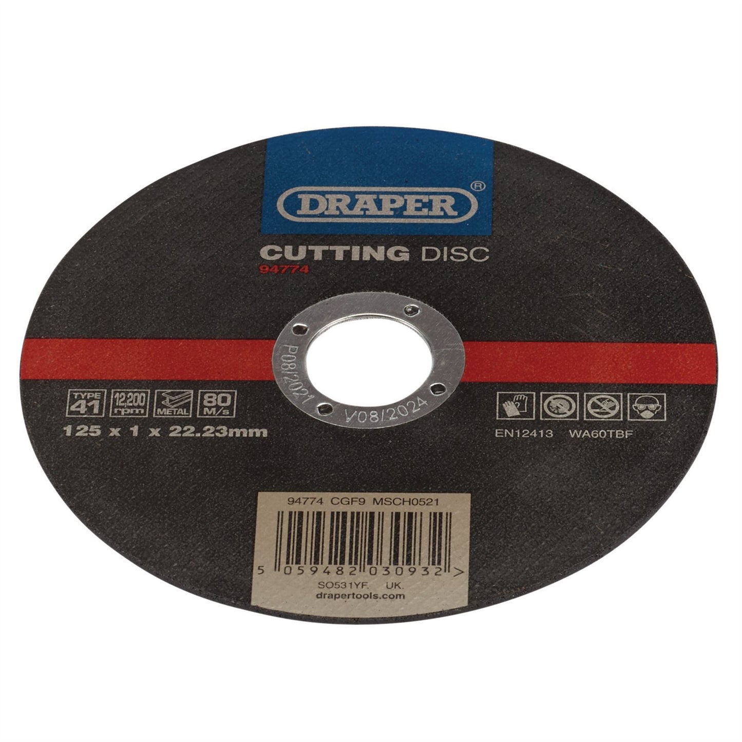 Draper 94774 Metal Cutting Disc 125 x 1 x 22.23mm Draper