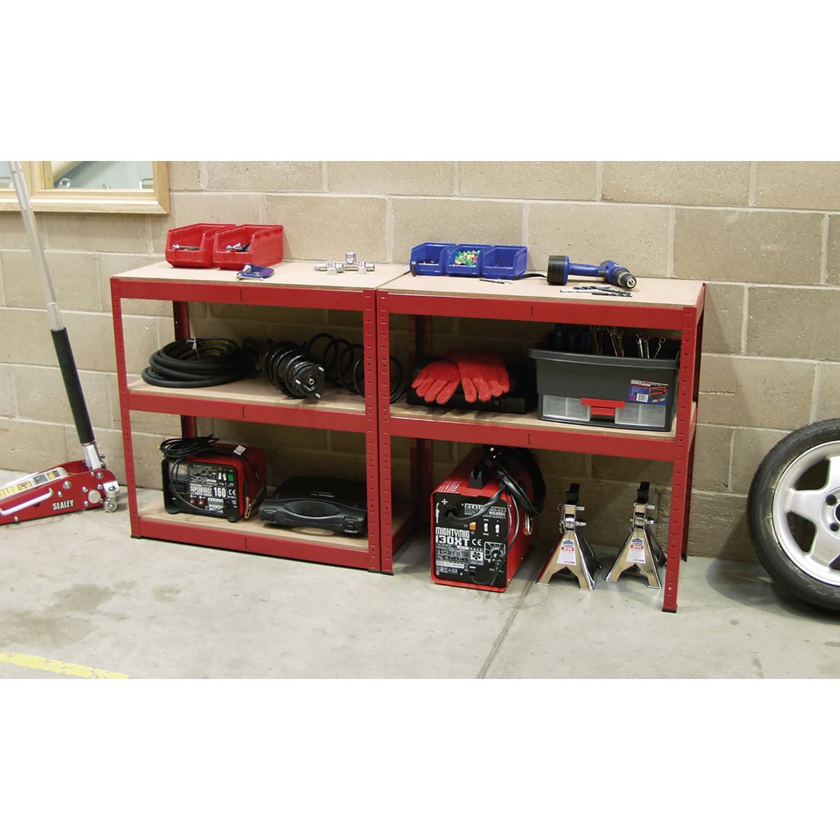 Sealey AP6350 Racking Unit with 5 Shelves 350kg Capacity Per Level Sealey