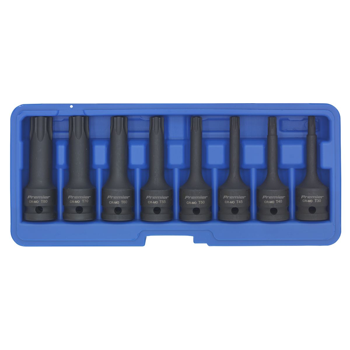 Sealey AK5602 Impact TRX-Star* Socket Bit Set 8pc 1/2"Sq Drive Sealey