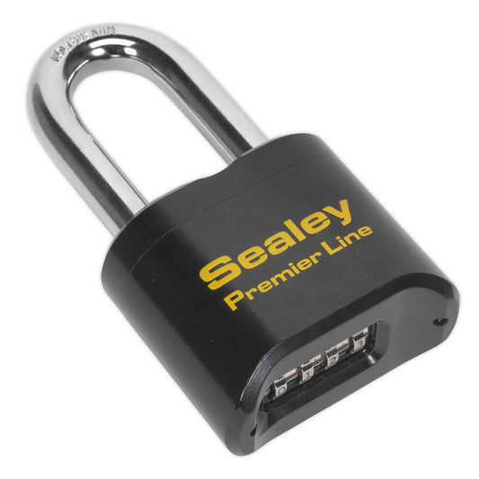 Sealey PL603L Steel Body Combination Padlock Long Shackle 62mm Sealey