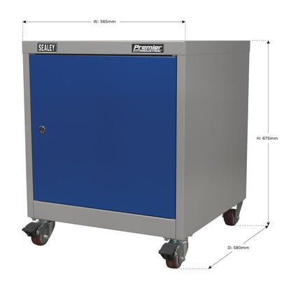 Sealey API5659 Mobile Industrial Cabinet 1 Shelf Locker Sealey