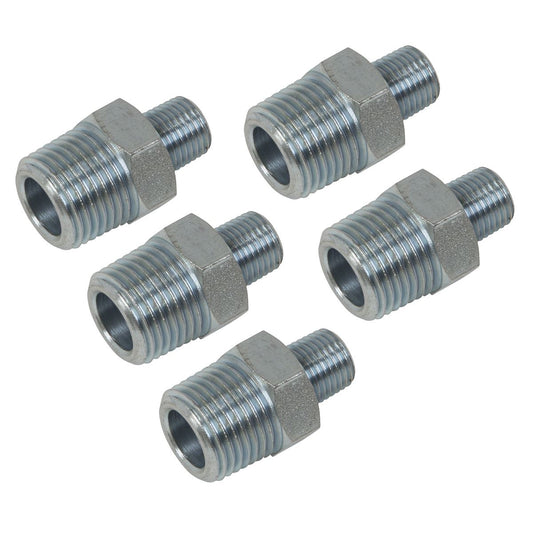 Sealey AC101 Reducing Union 1/2"BSPT to 1/4"BSPT - Pack of 5 Sealey