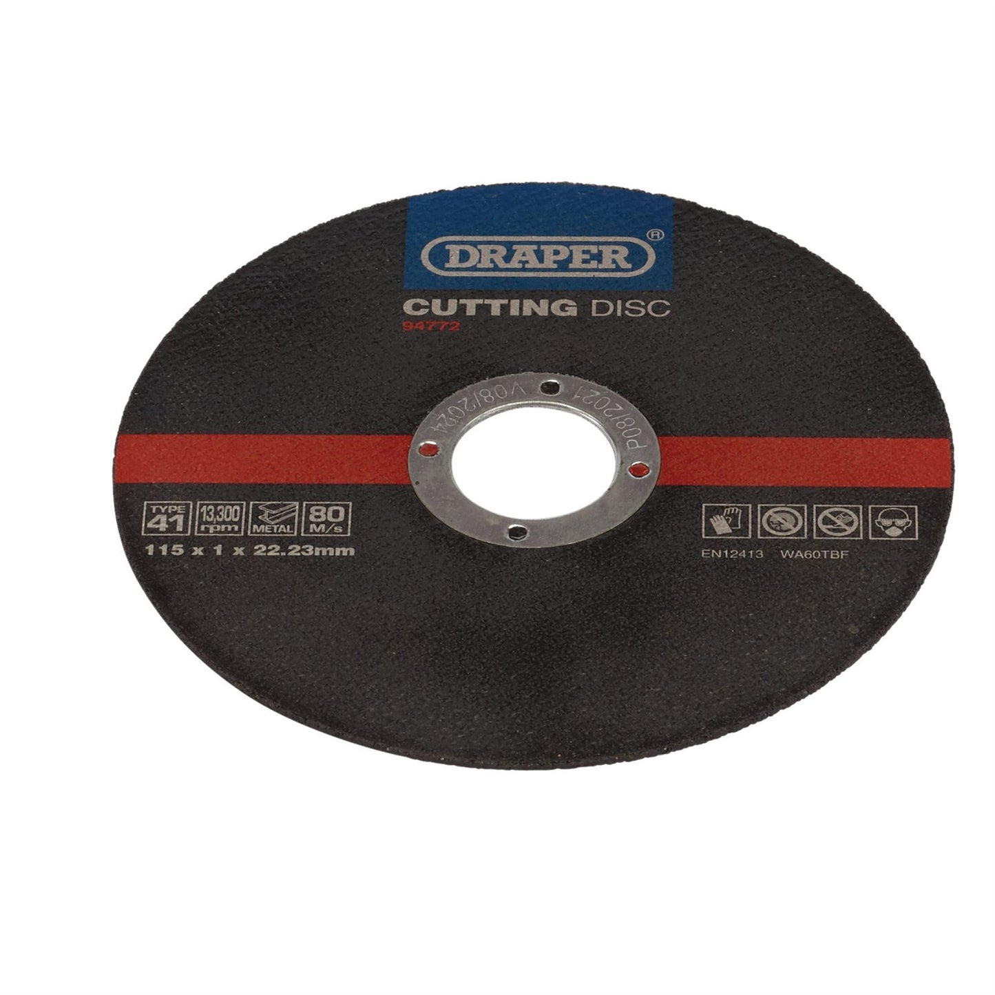 Draper 94772 Metal Cutting Discs 115 x 1 x 22.23mm Pack of 100 Draper