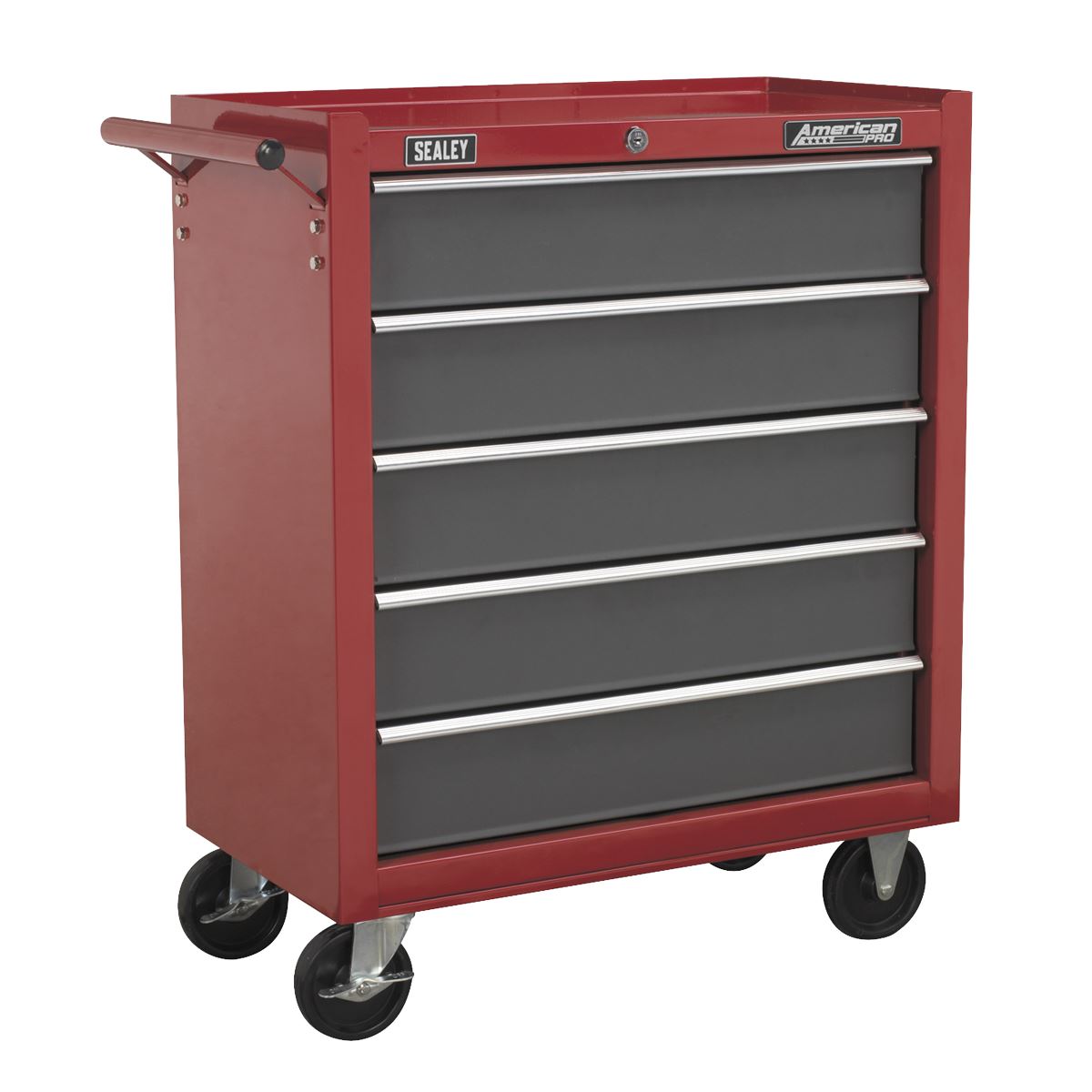 Sealey AP22505BB Rollcab 5 Drawer with Ball-Bearing Slides - Red/Grey Sealey