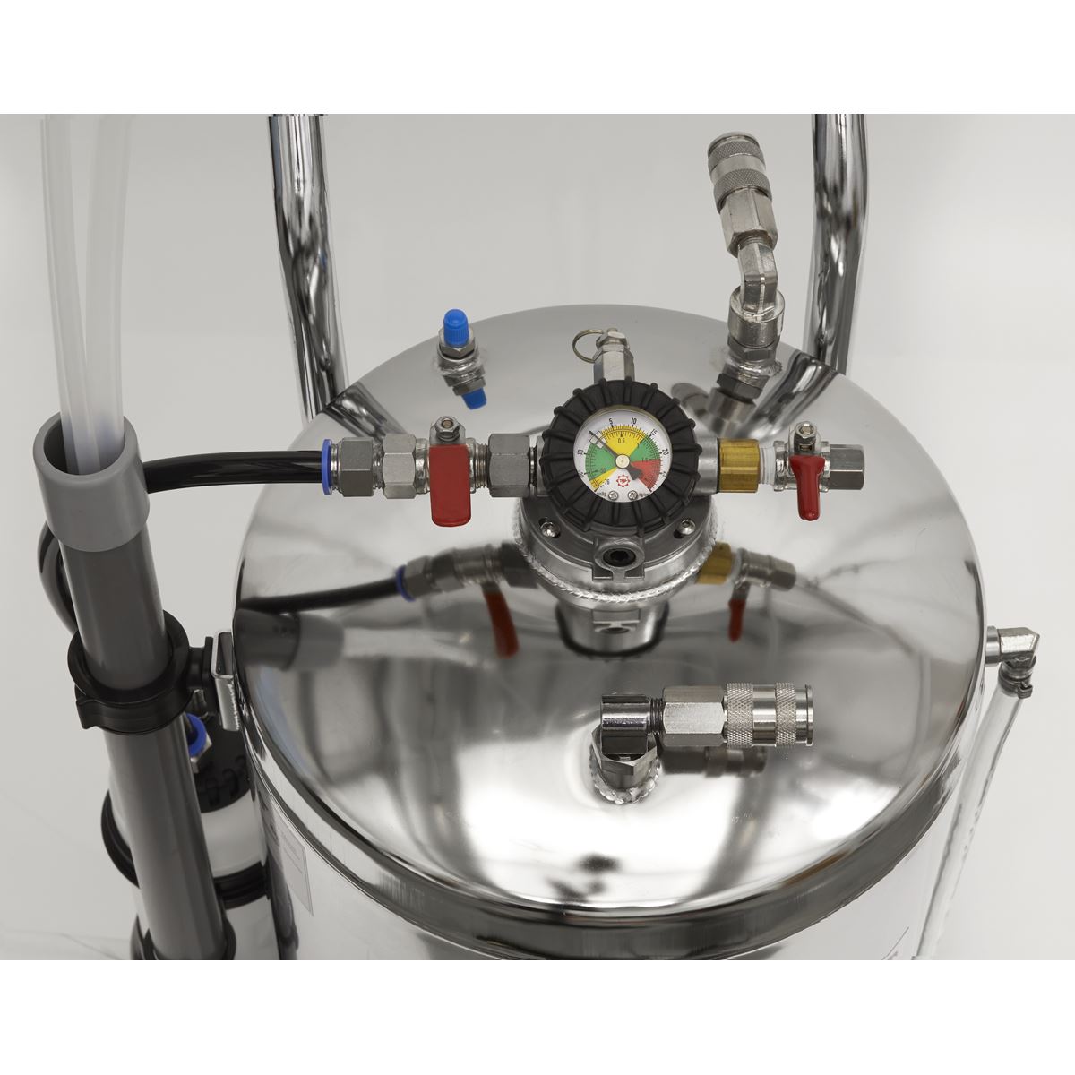 Sealey TP200S Air Operated Fuel Drainer 40L Stainless Steel Sealey