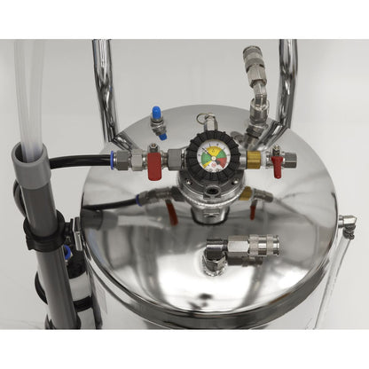 Sealey TP200S Air Operated Fuel Drainer 40L Stainless Steel Sealey