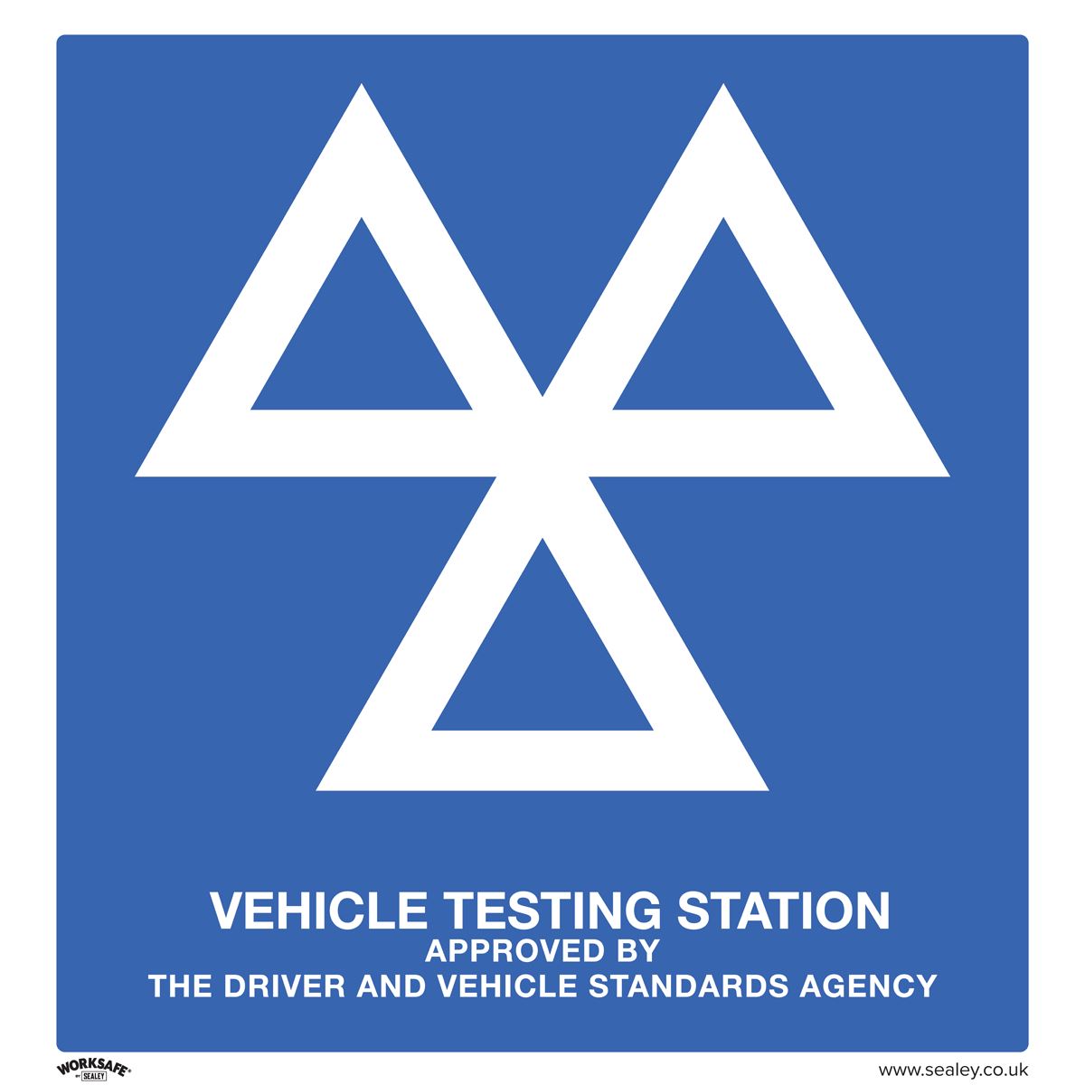 Sealey SS51A1 Warning Safety Sign - MOT Testing Station - Aluminium Composite Sealey