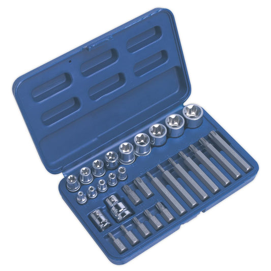 Sealey AK619 TRX-Star* Socket & Bit Set 30pc 1/4" 3/8" & 1/2"Sq Drive Sealey