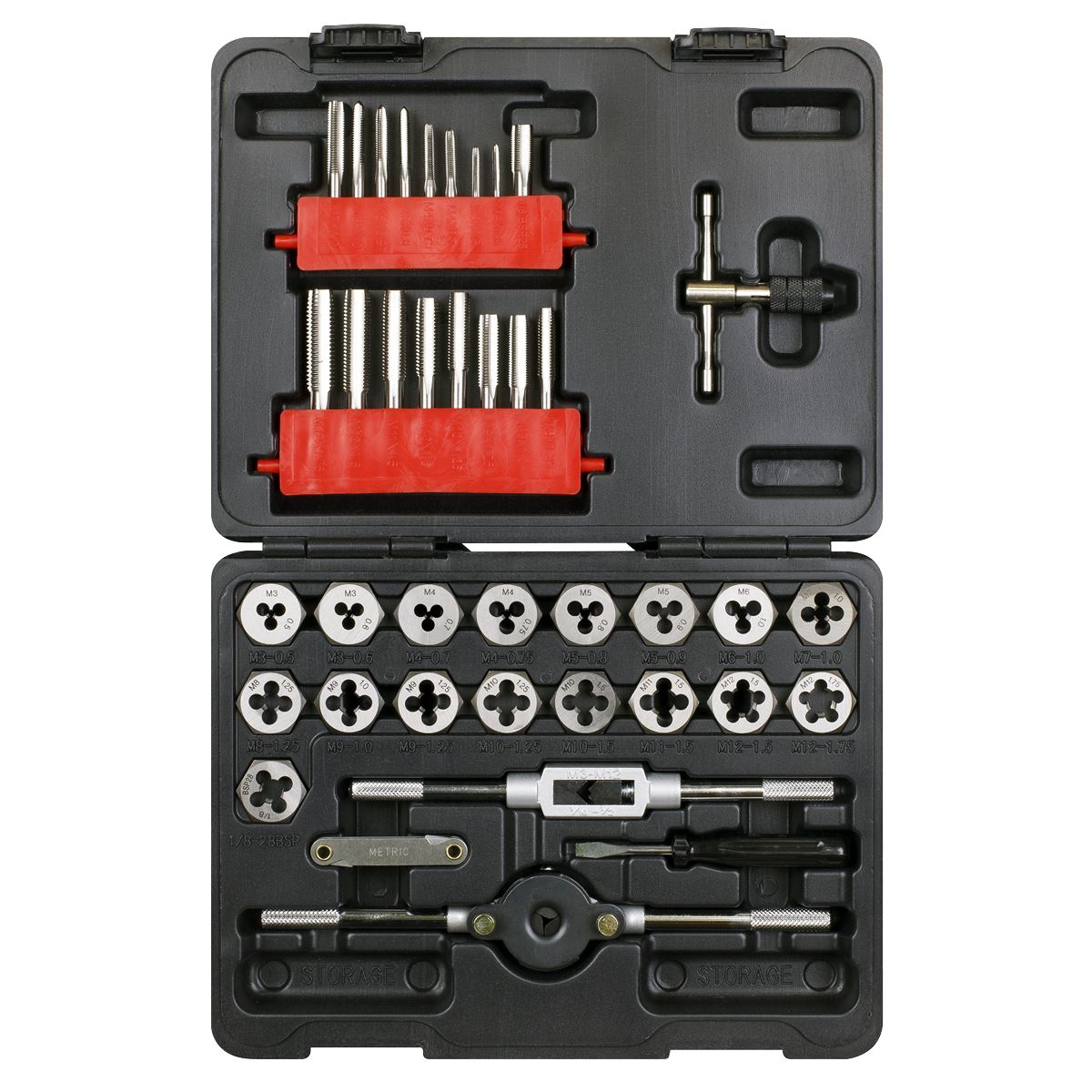 Sealey AK3039HM Tap & Hex Die Set 39pc - Metric Sealey