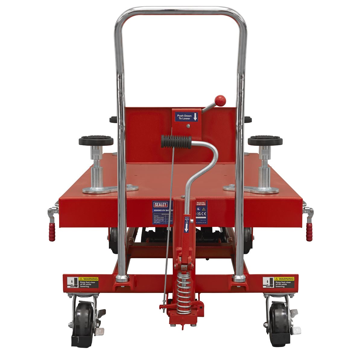Sealey EVBT1000 1000kg Capacity EV Battery Lift/Hydraulic Platform Truck High Lift Sealey