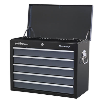 Sealey AP3505TB Topchest 5 Drawer with Ball-Bearing Slides - Black/Grey Sealey