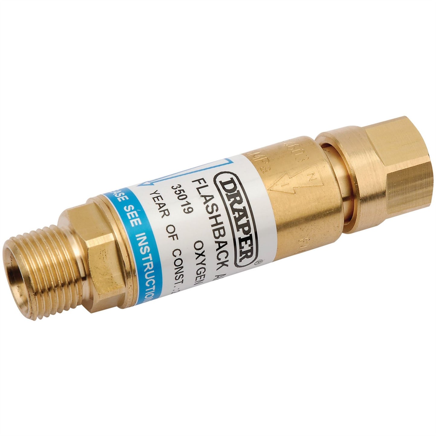 Draper 35019 In-Line Oxygen Flashback Arrestor Draper