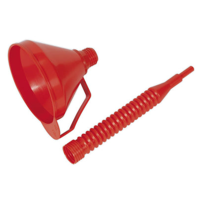 Sealey F16F Funnel with Flexible Spout & Filter Medium Ø160mm Sealey