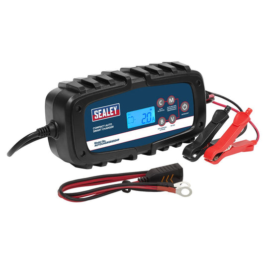 Sealey AUTOCHARGE650HF Compact Auto Smart Charger & Maintainer 6.5A 6/12V Sealey