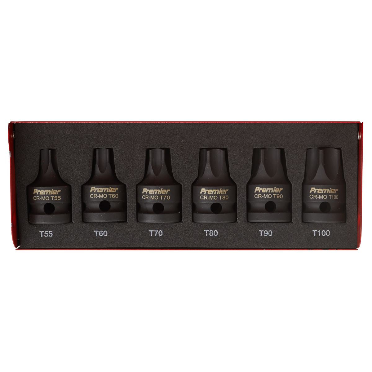 Sealey AK5607 Impact TRX-Star* Socket Bit Set 6pc 1/2"Sq Drive Sealey