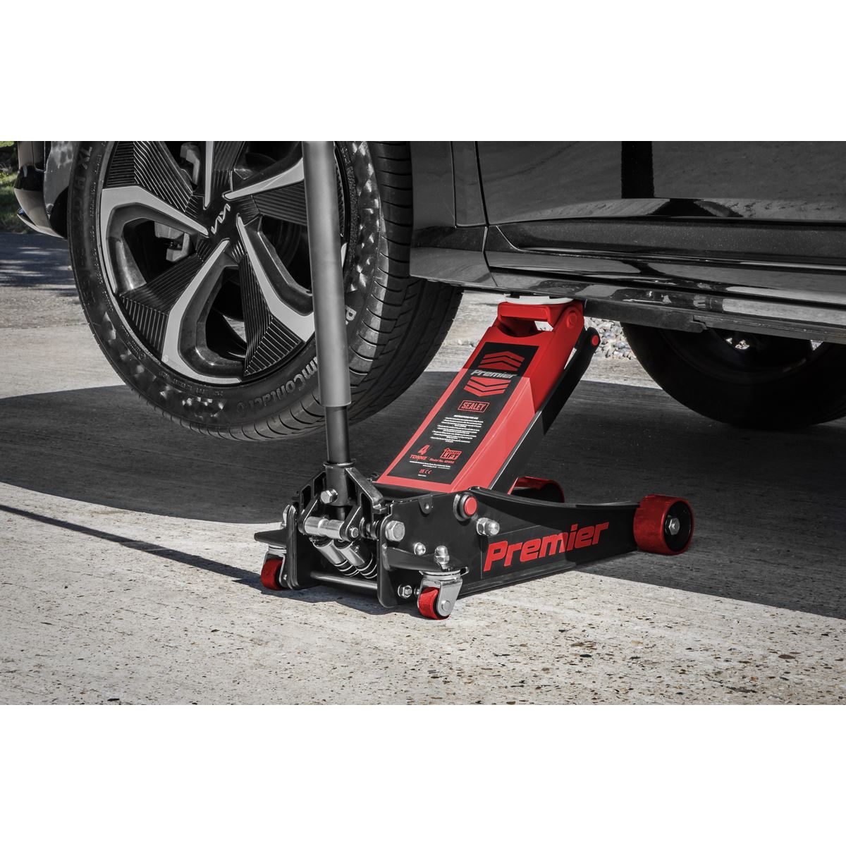 Sealey 4040AR Premier Low Profile Trolley Jack with Rocket Lift 4 Tonne - Red Sealey