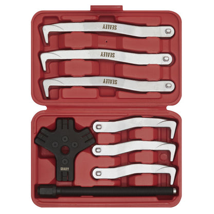 Sealey VS83 Fast Action Twin/Triple Leg Reversible Puller Set 8pc 150 & 220mm Sealey