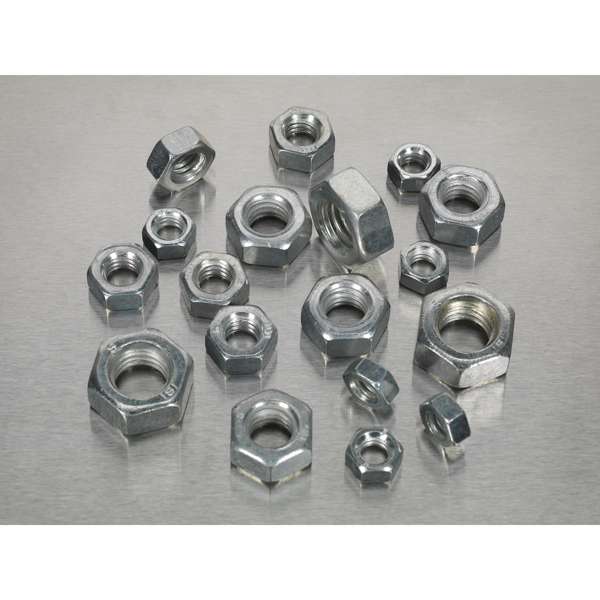 Sealey AB030SN Steel Nut Assortment 320pc 1/4"-1/2"UNC Sealey