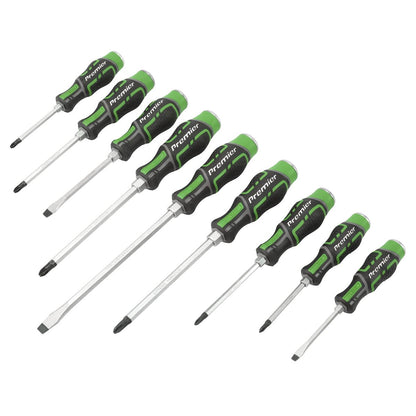 Sealey AK4941HV Hammer-Thru Screwdriver Set Hi-Vis Green 9pc Sealey