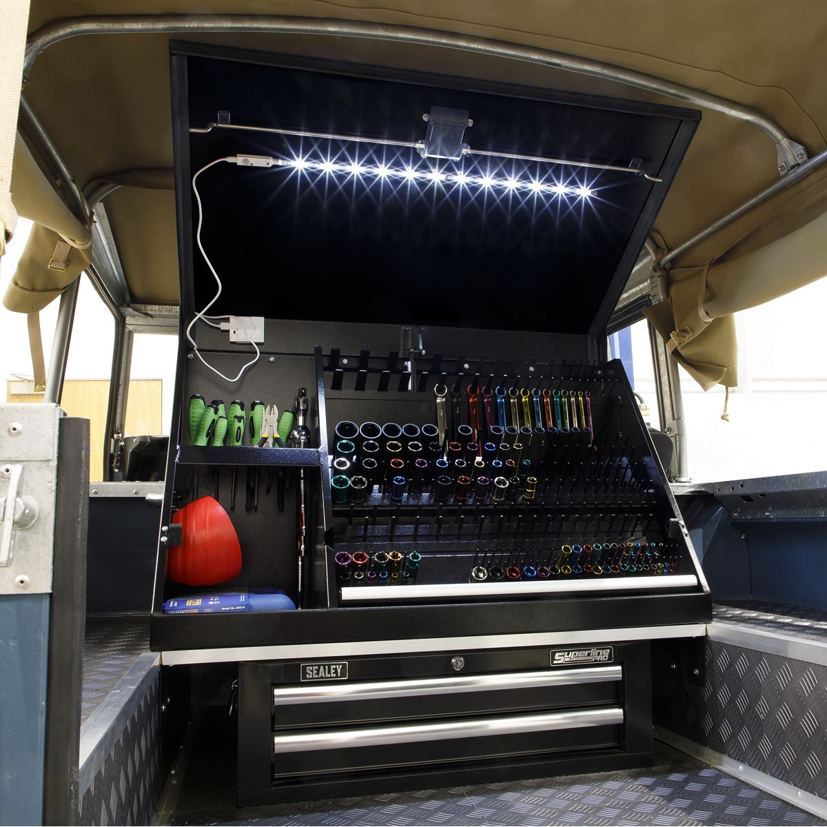 Sealey LEDSTR03 LED Strip Lighting 3pc Sealey