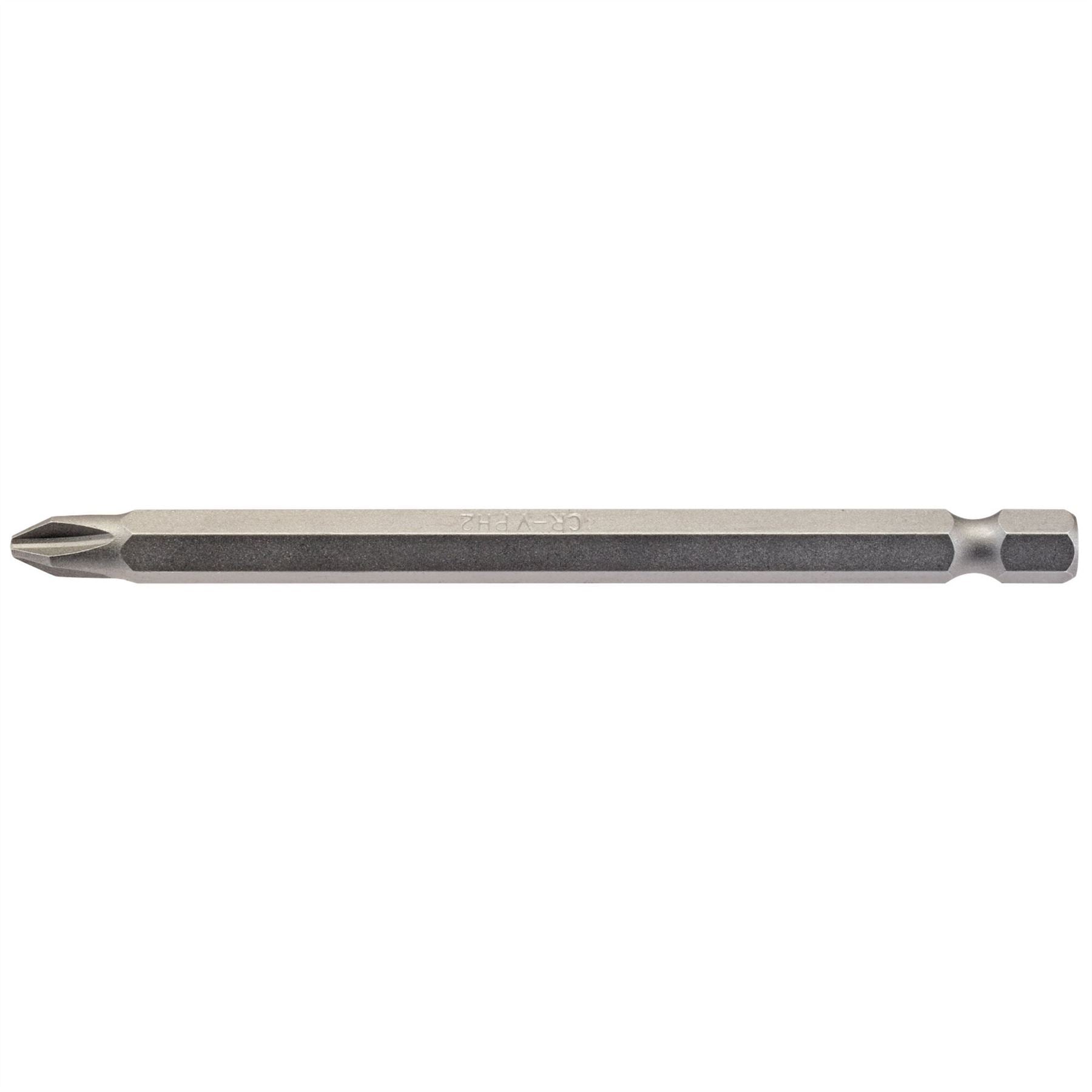 Draper 64365 Cross Slot Insert Bit 1/4" Hex 100mm Long No.2 Pack of 1 Draper