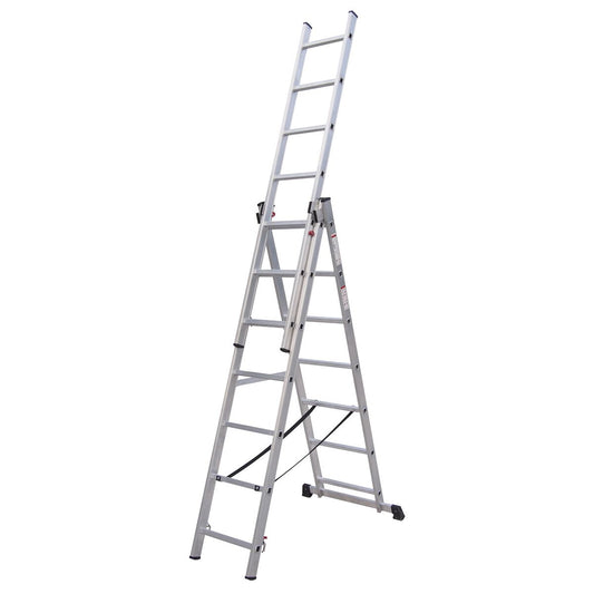 Sealey ACL307 Aluminium Extension Combination Ladder 3x7 EN 131 Sealey