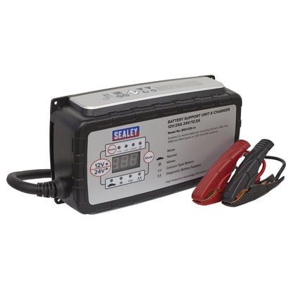 Sealey BSCU25 Battery Support Unit & Charger 12V-25A/24V-12.5A Sealey