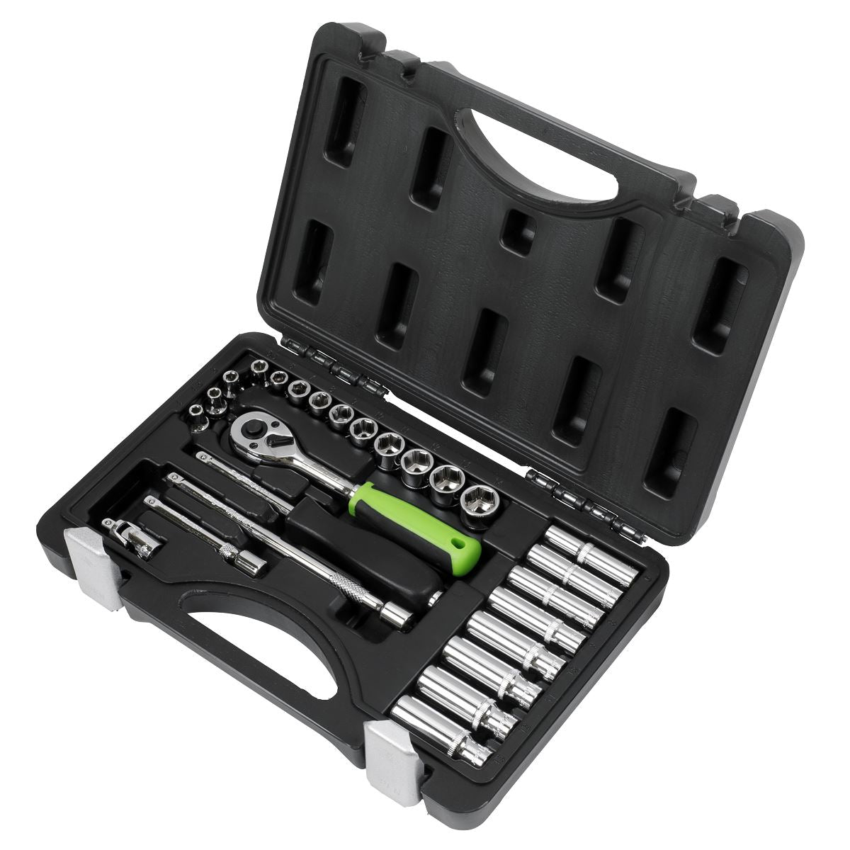 Siegen S01234 Socket Set 26pc 1/4"Sq Drive Metric Siegen