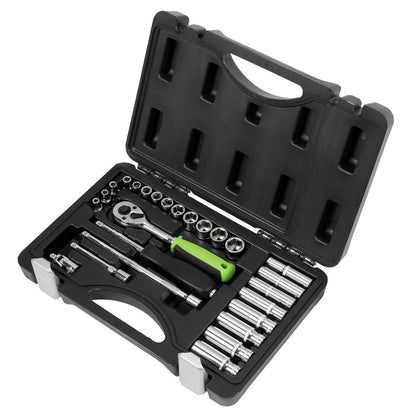 Siegen S01234 Socket Set 26pc 1/4"Sq Drive Metric Siegen