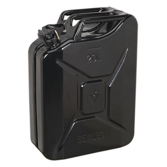 Sealey JC20B Jerry Can 20L - Black Sealey