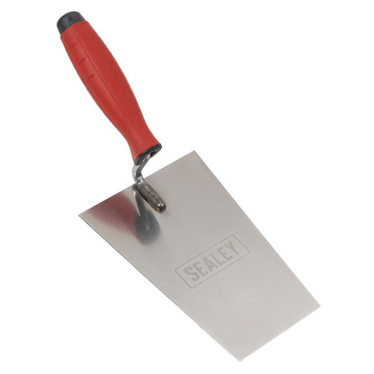Sealey T1204 Stainless Steel Bucket Trowel - Rubber Handle - 180mm Sealey