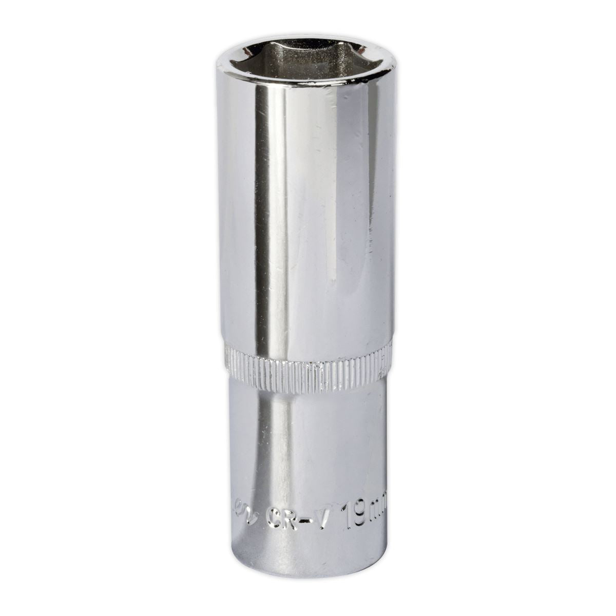 Sealey SP1219D WallDrive® Socket 19mm Deep 1/2"Sq Drive Fully Polished Sealey