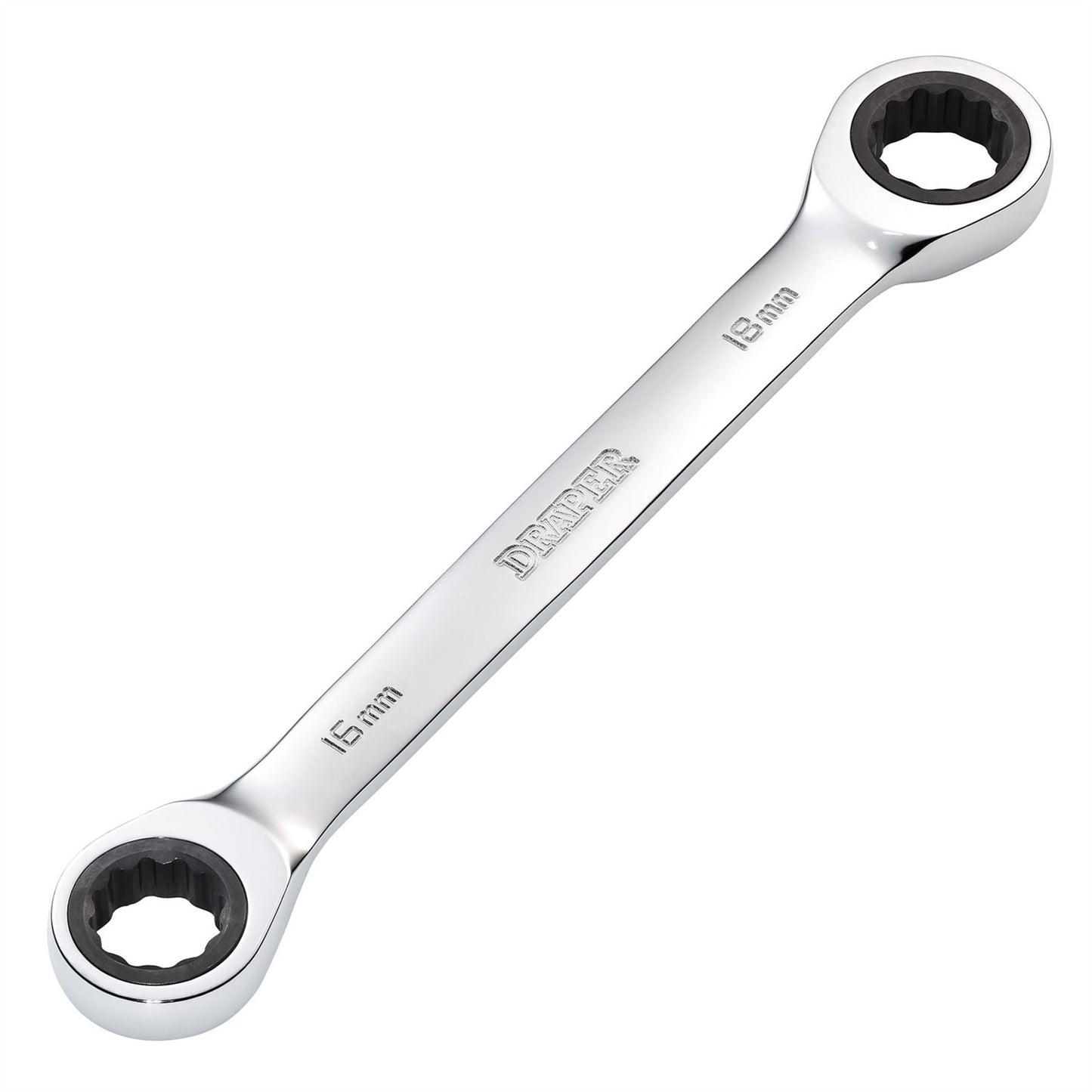 Draper 27739 HI-TORQ® Metric Double Ratchet Ring Spanner 16 x 18mm Draper